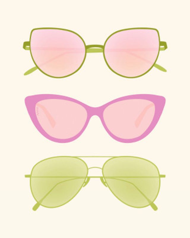 Green Retro Sunglasses