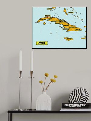 Cuba Comic Book Pop Art Map