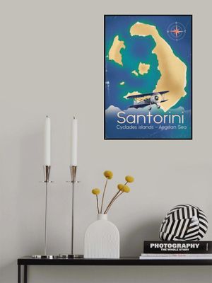 Santorini Cyclades Islands Map
