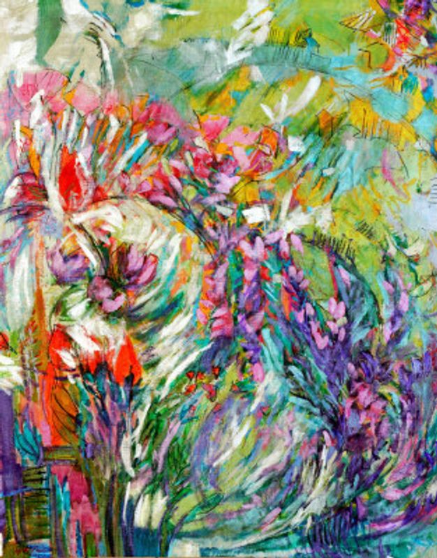 Pink Blossoms Abstract