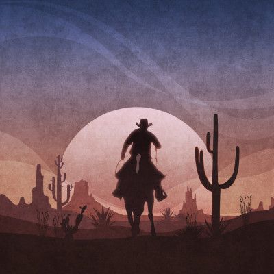 Desert Cowboy Sunset