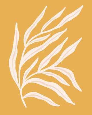 Minimal Botanical Print In Earth Tones