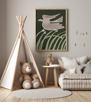 Stylized Bird In Flight