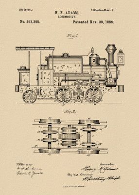Locomotive Patent 1886