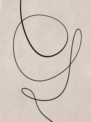 Minimal Line Art Abstract Drawing 01