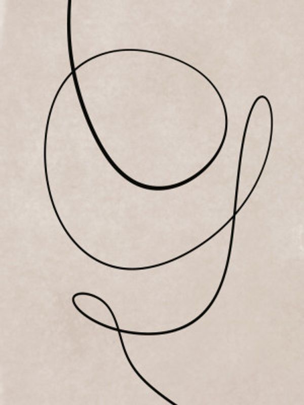 Minimal Line Art Abstract Drawing 01