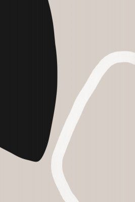 Bold Black Shapes and a White Line