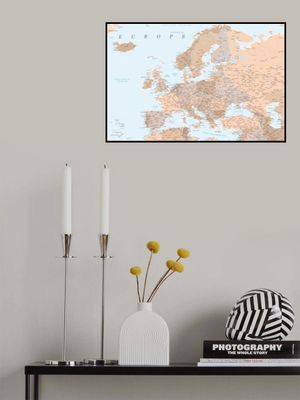 Neutral detailed map of Europe