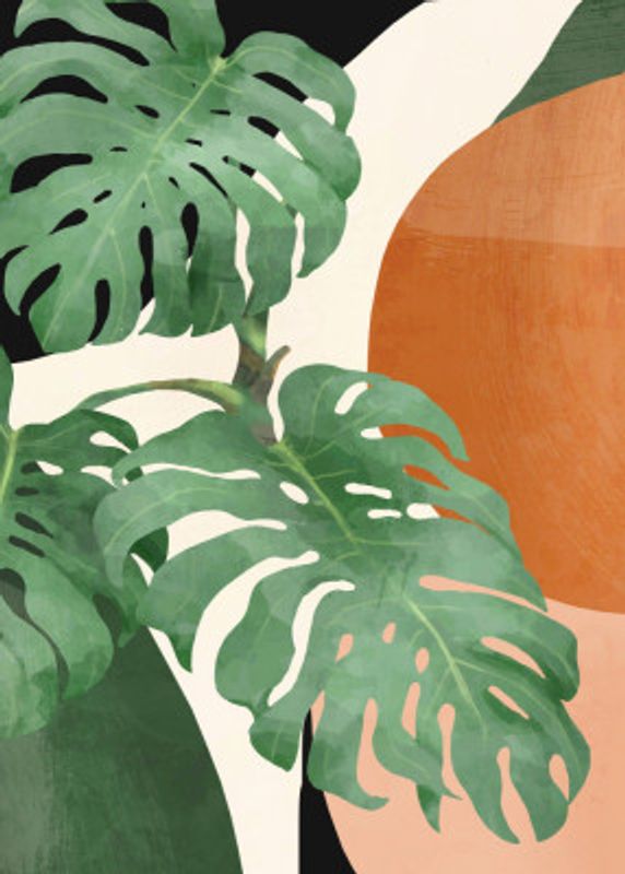 Tropical Leaves  Abstract Art