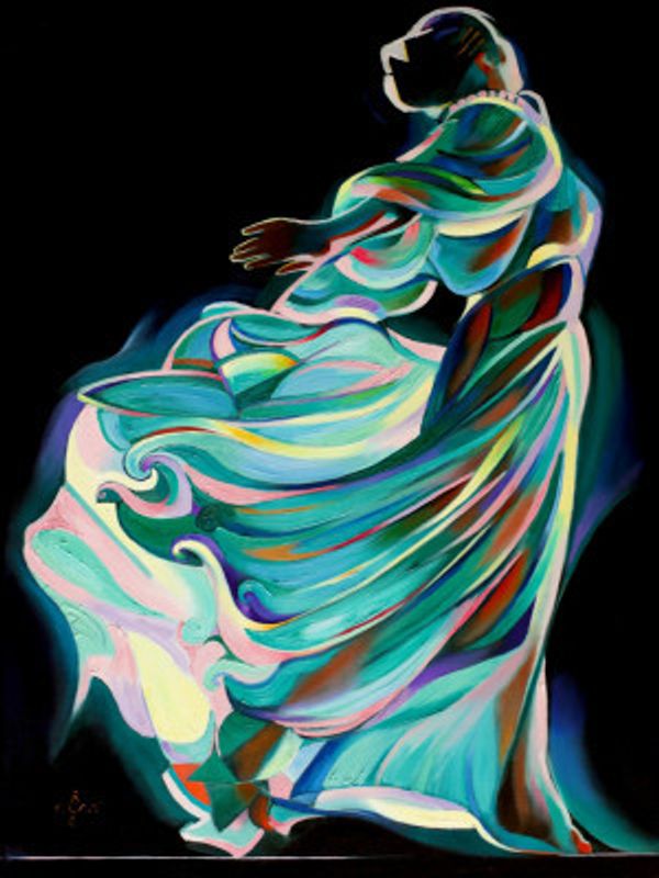 Abstract Depiction Of A Dancer In Motion