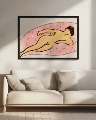 Reclining nude with blanket