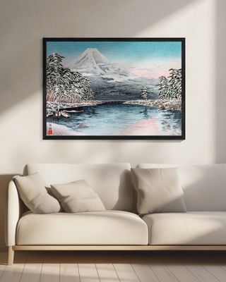 Mt. Fuji From Tagonoura, Snow Scene (1932)