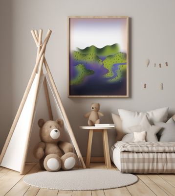 Vintage Landscape travel Poster