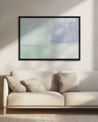 Pastel Painted Wall Upright Grey Green