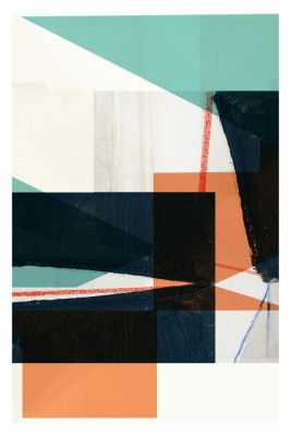 Geometric Shapes In Muted Teal