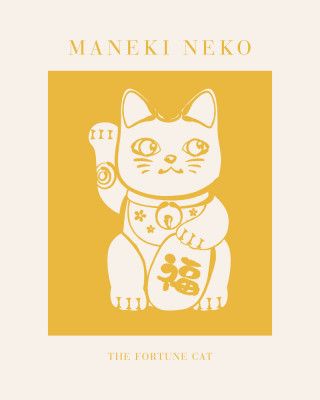 Maneki-Neko Yellow Cat