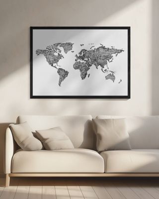 Worldmapgrey 36x24