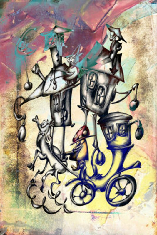 a mushroom cabbie art