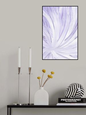 Dynamic Brushstrokes in Purple and White