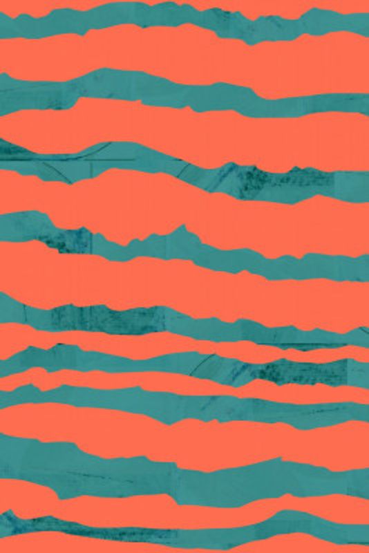 Turquoise &amp; Coral Abstraction 3