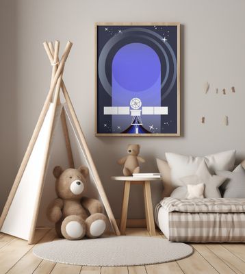 Retro Space Satellite