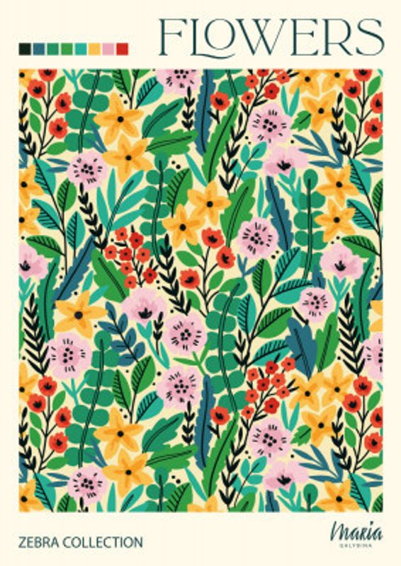 FLOWERS. Zebra Collection