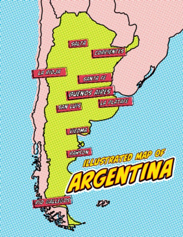 Argentina Pop Art Map