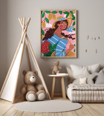 Portrait woman in Amalfi coast Italy