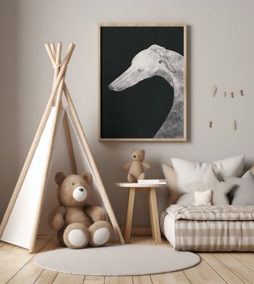 Greyhound black and white 02