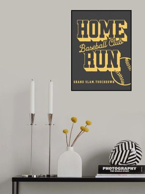 Home Run Baseball Club   Gray Yellow
