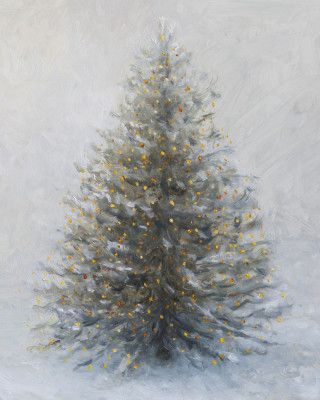 Christmas Tree  In Snow