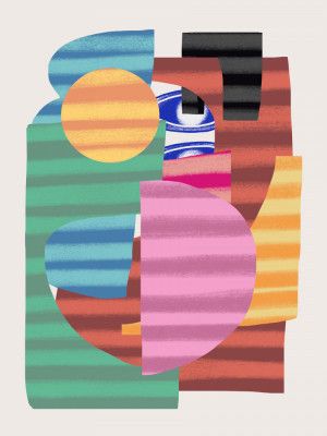 Abstract Stripe Minimal Collage 21