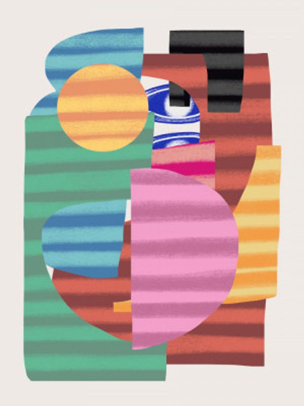 Abstract Stripe Minimal Collage 21