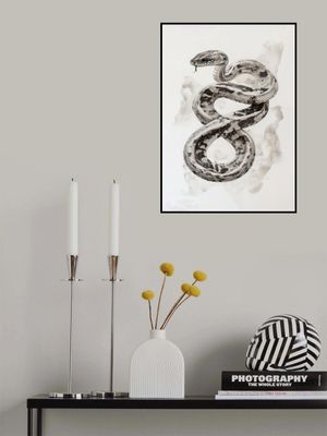 Snake On White Paper