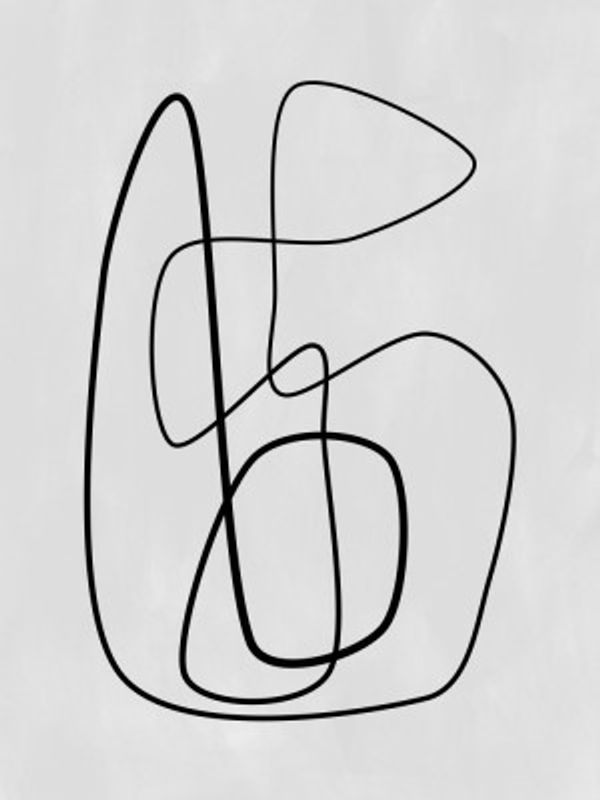 Intricate Black Line Art