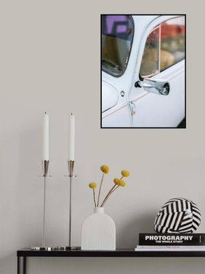 Pastel Volskwagen Beetle in the streets of Oaxaca Mexico