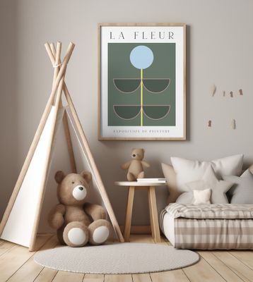 La Fleur Geometric Flowers Poster Set 10