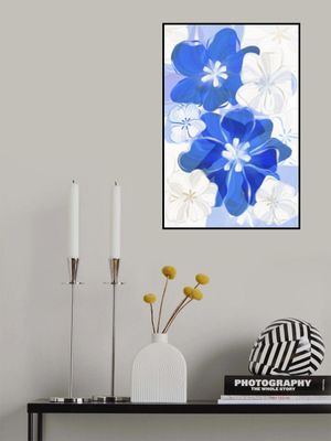 Blue Paint Flowers
