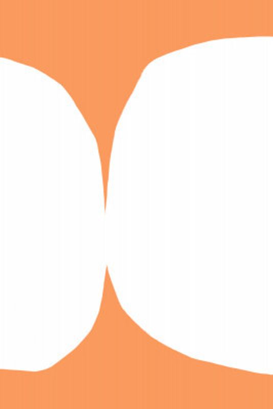 Geometric White Shapes On An Orange Background
