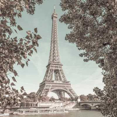 PARIS Eiffel Tower &amp; River Seine | urban vintage style