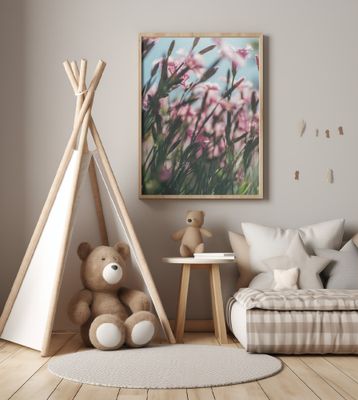 Dreamy Scene of Pink Flowers