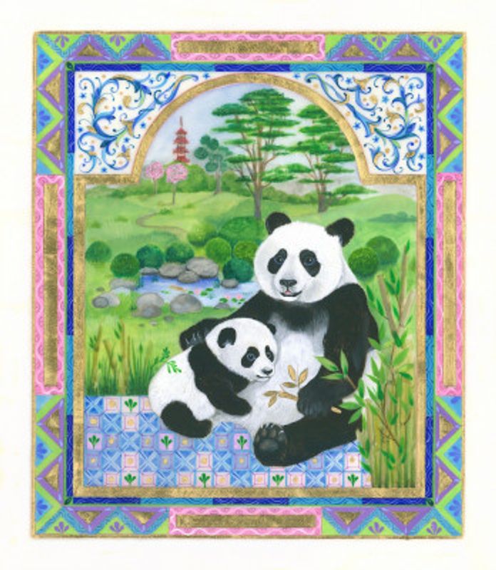 Pandas In the Garden
