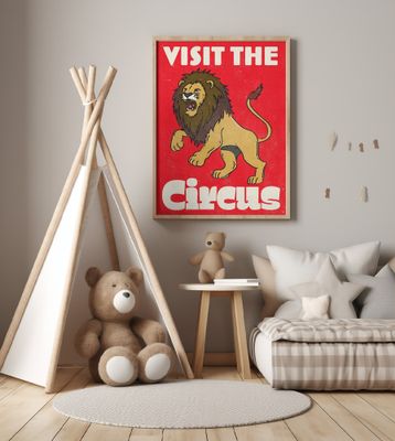 Vintage Visit The Circus Lion