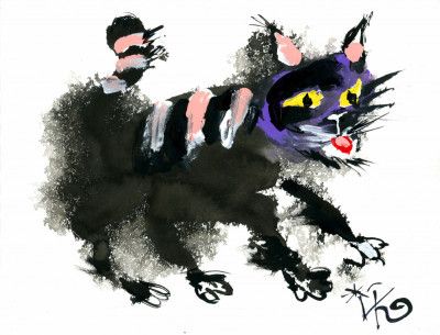 Yellow Eyed Black Cat