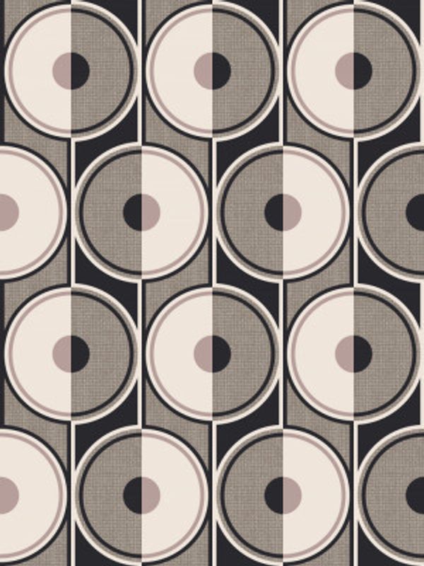 Retro Circles Beige Brown