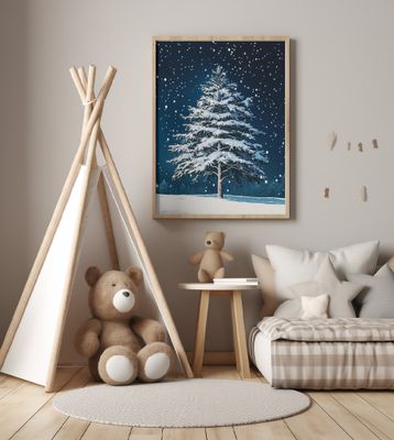 Winter Snowy Pine Tree