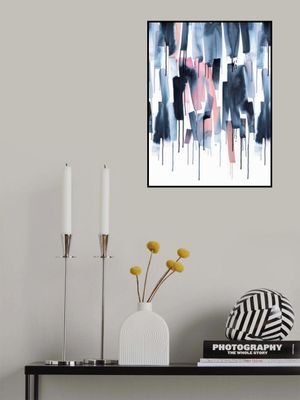 Watery Stripes Navy Pink