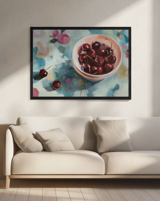 Cherries On Tablecloth