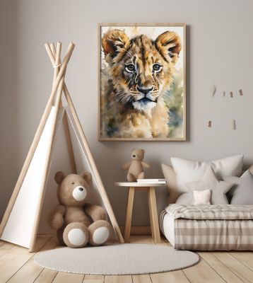 Little Lion Aquarell