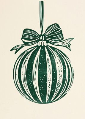 Christmas Ornament Green Illustration